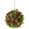 Northlight Pinecones, Berries and Pine Sprigs Frosted Christmas Ball Ornament - 5"